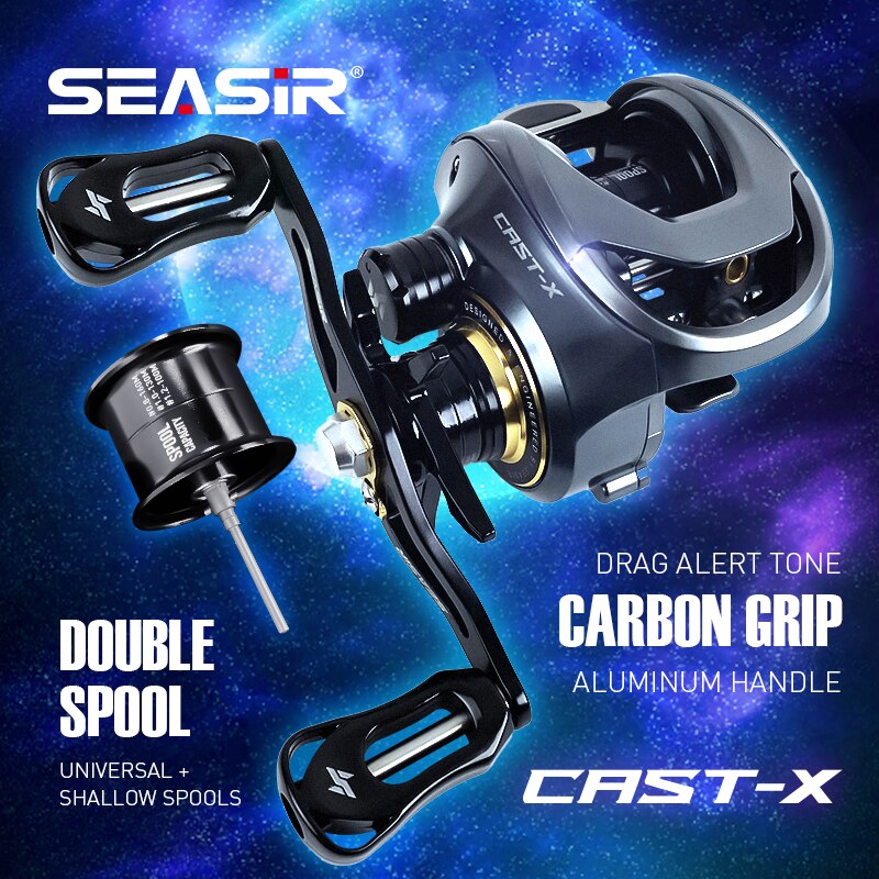 Kastking Reel Zephyr - SEASIR Cast-X gulungan pancing Baitcasting, aluminium