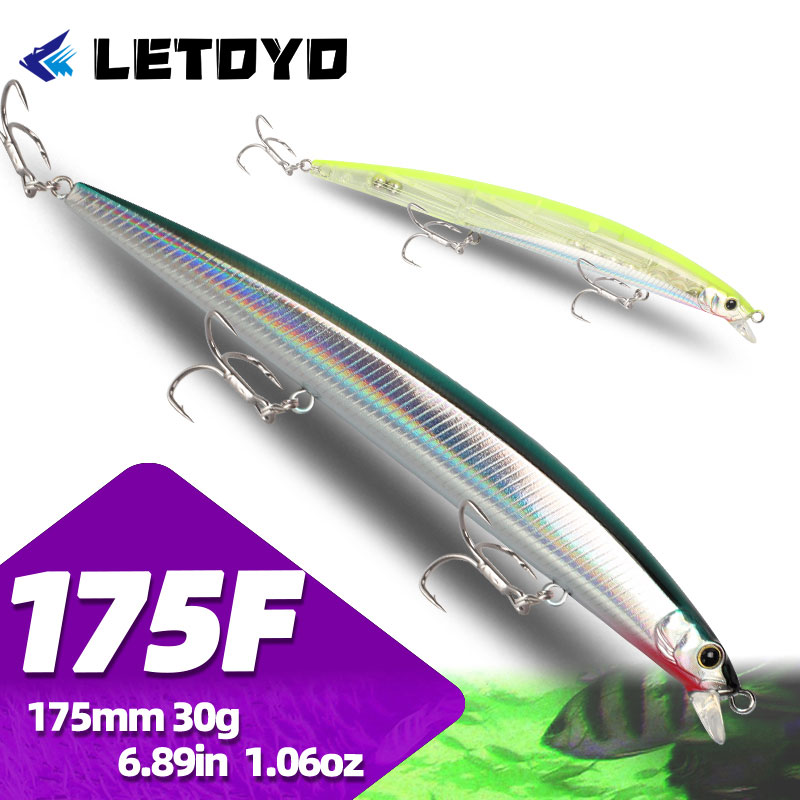 Fishing Lure Jerkbait - LETOYO 175mm 30g Perlengkapan Memancing Minnow